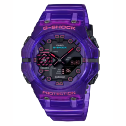 Casio G-Shock Cyber Color Series GA-B001CBRS-6A Bluetooth Analog-Digital Purple Resin Men Watch